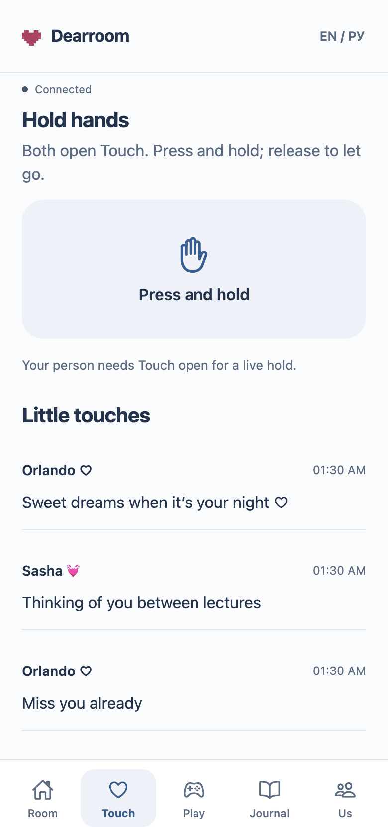 Hearts, heartbeats and holding hands